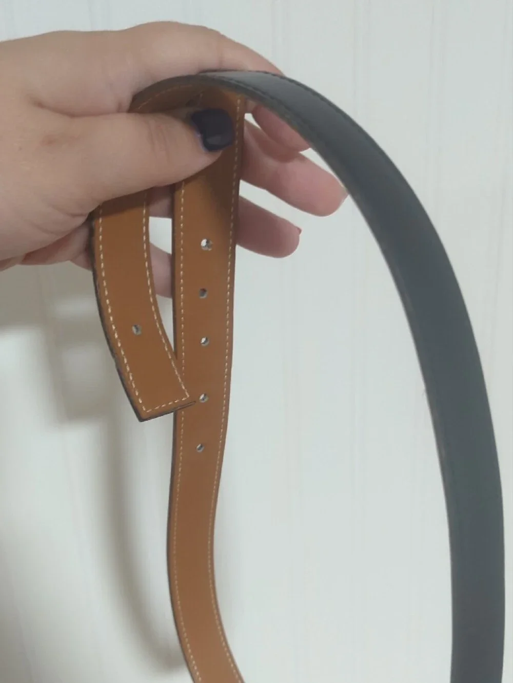 Hermes Black Leather Women's Belt